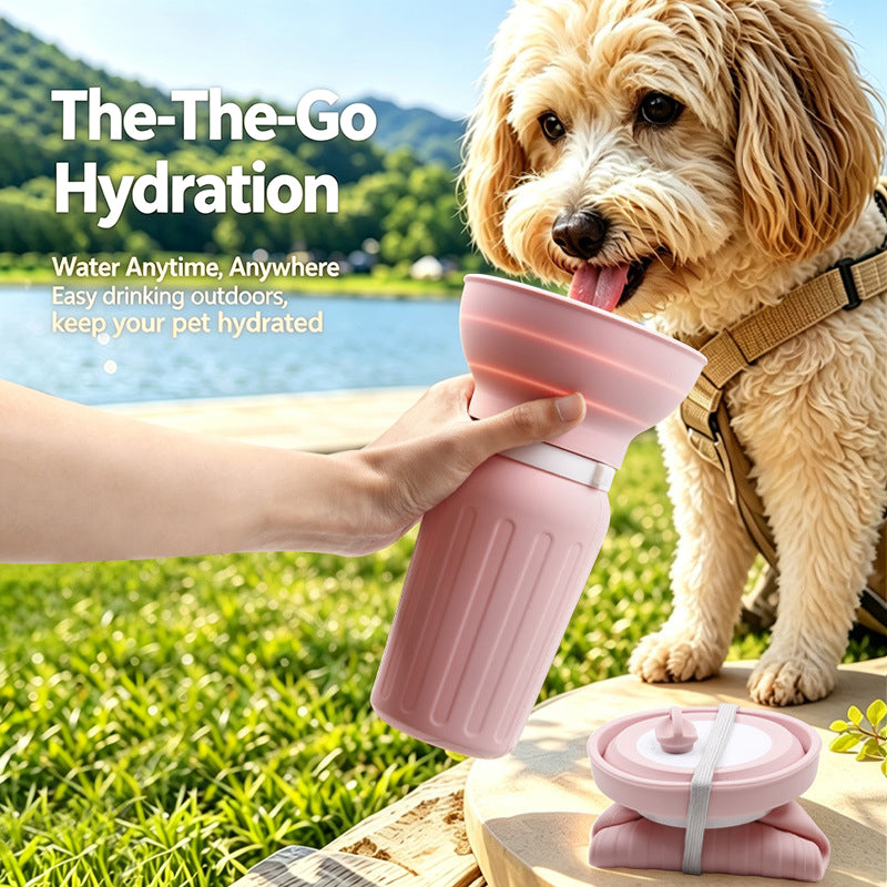 Customizable Collapsible Dog Water Bottle & Bowl – 620ml