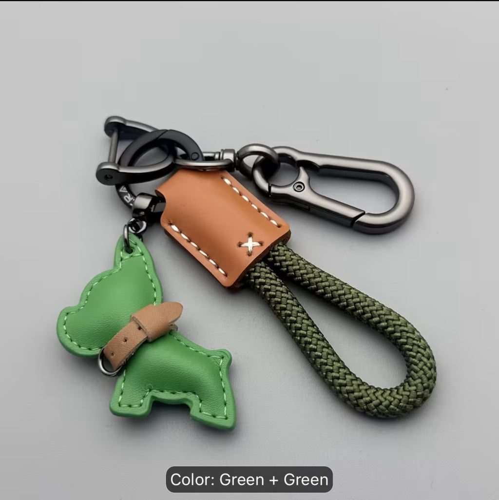 Faux Leather Pendant Keychain Pony Key Ring Artificial Leather Keychain Fashion Creative Gift