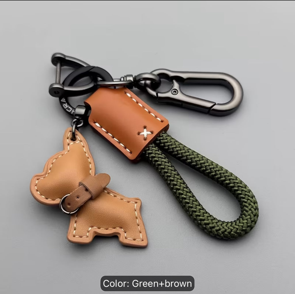 Faux Leather Pendant Keychain Pony Key Ring Artificial Leather Keychain Fashion Creative Gift