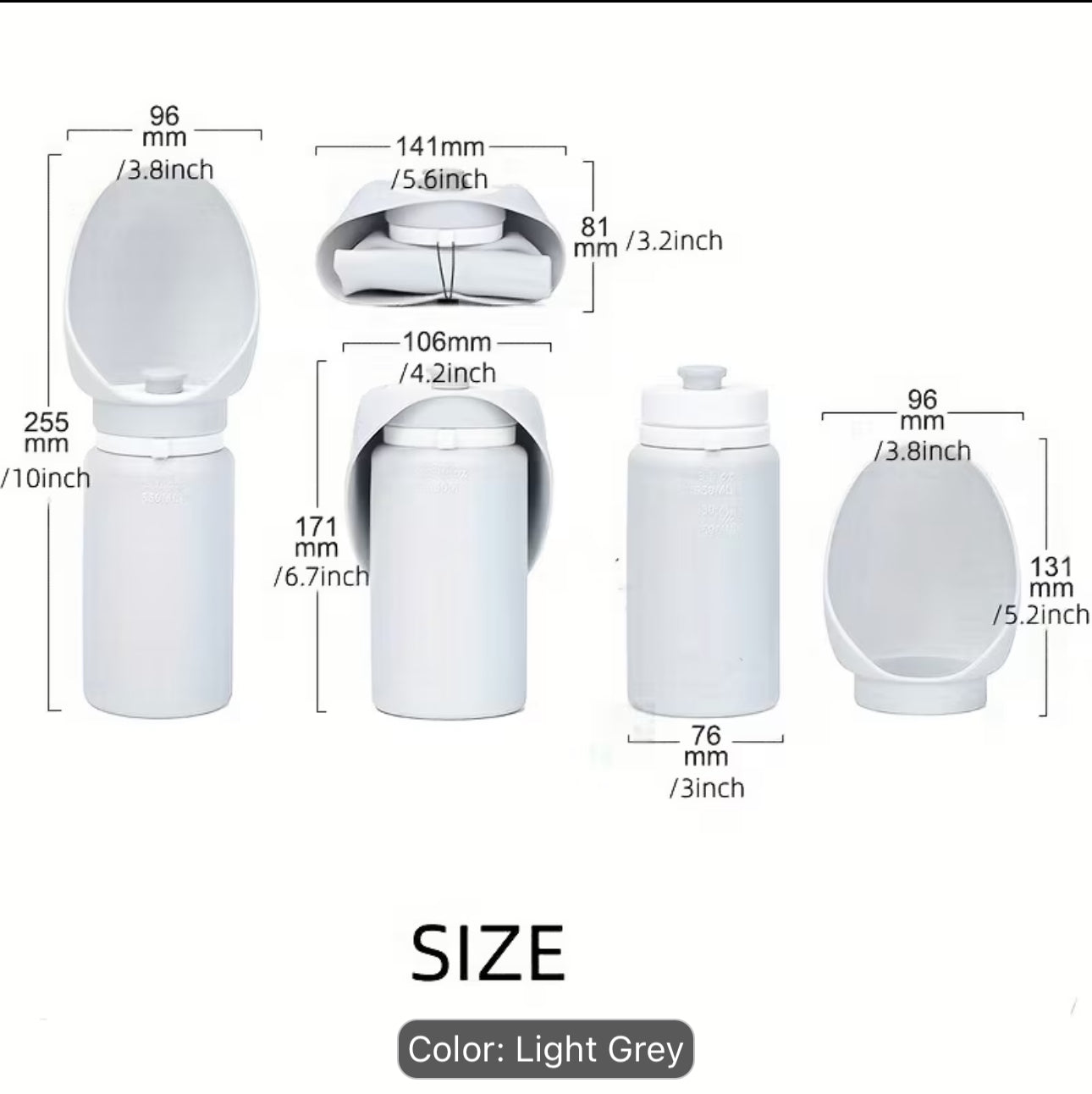 Outdoor Portable Pet Dog Water Bottle, Large Bore Large Capacity Water Bottle Food Grade