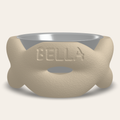 Braid bowl stand Cream, name engraved