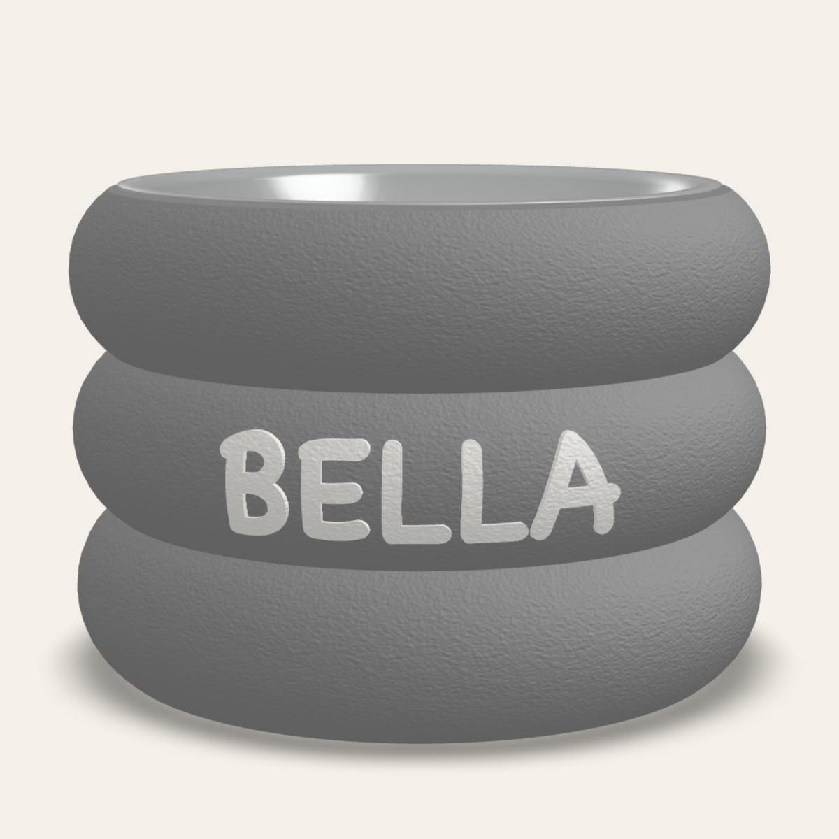 Rings bowl stand Medium Grey