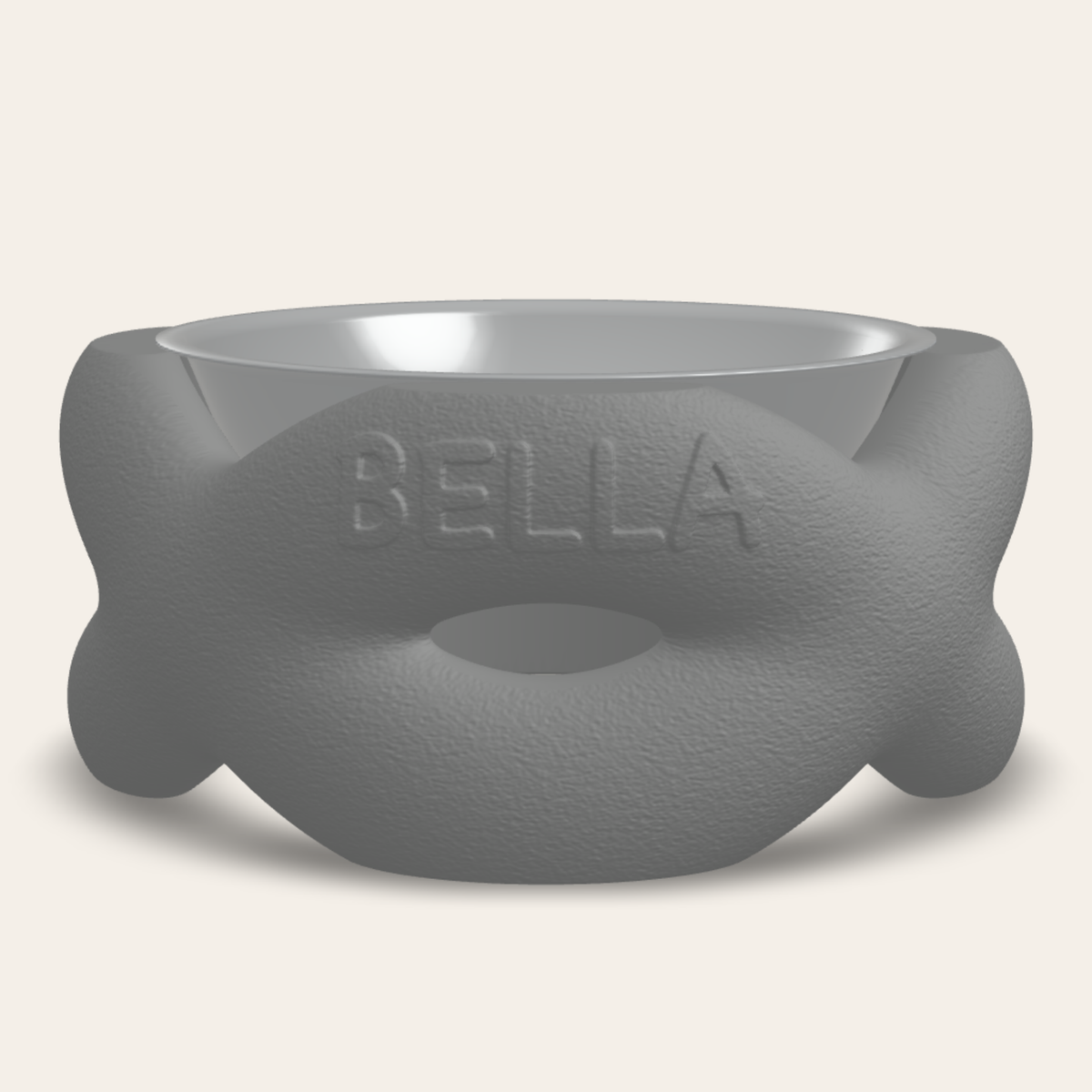 Braid bowl stand Medium Grey
