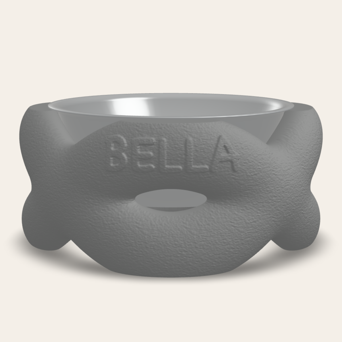 Braid bowl stand Small Grey