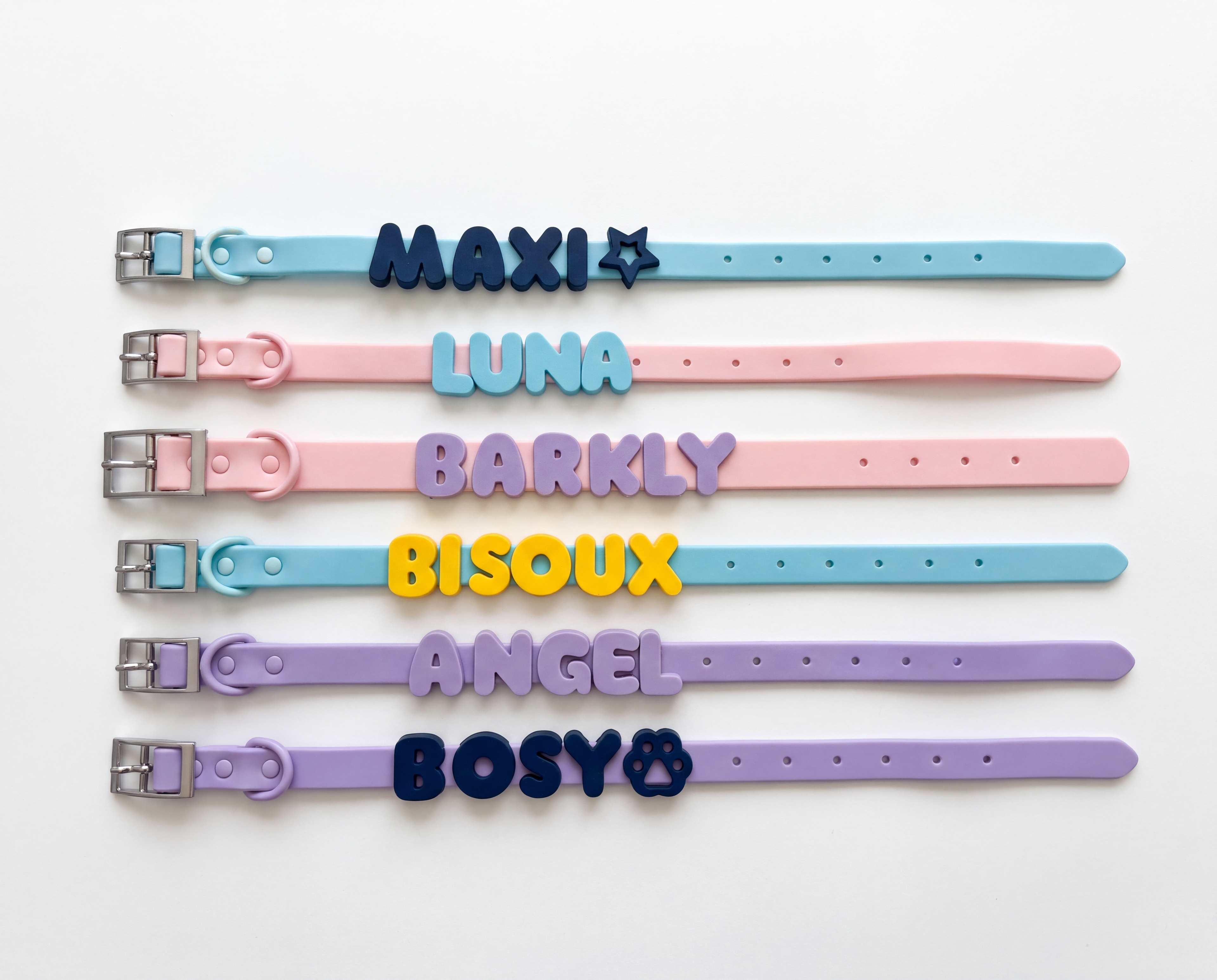 Personalized Dog Collar — Custom Name Letters