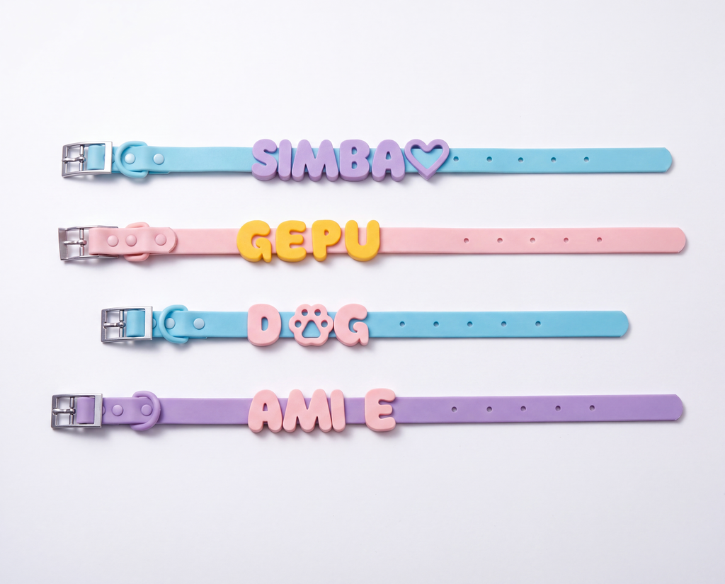 Personalized Dog Collar — Custom Name Letters