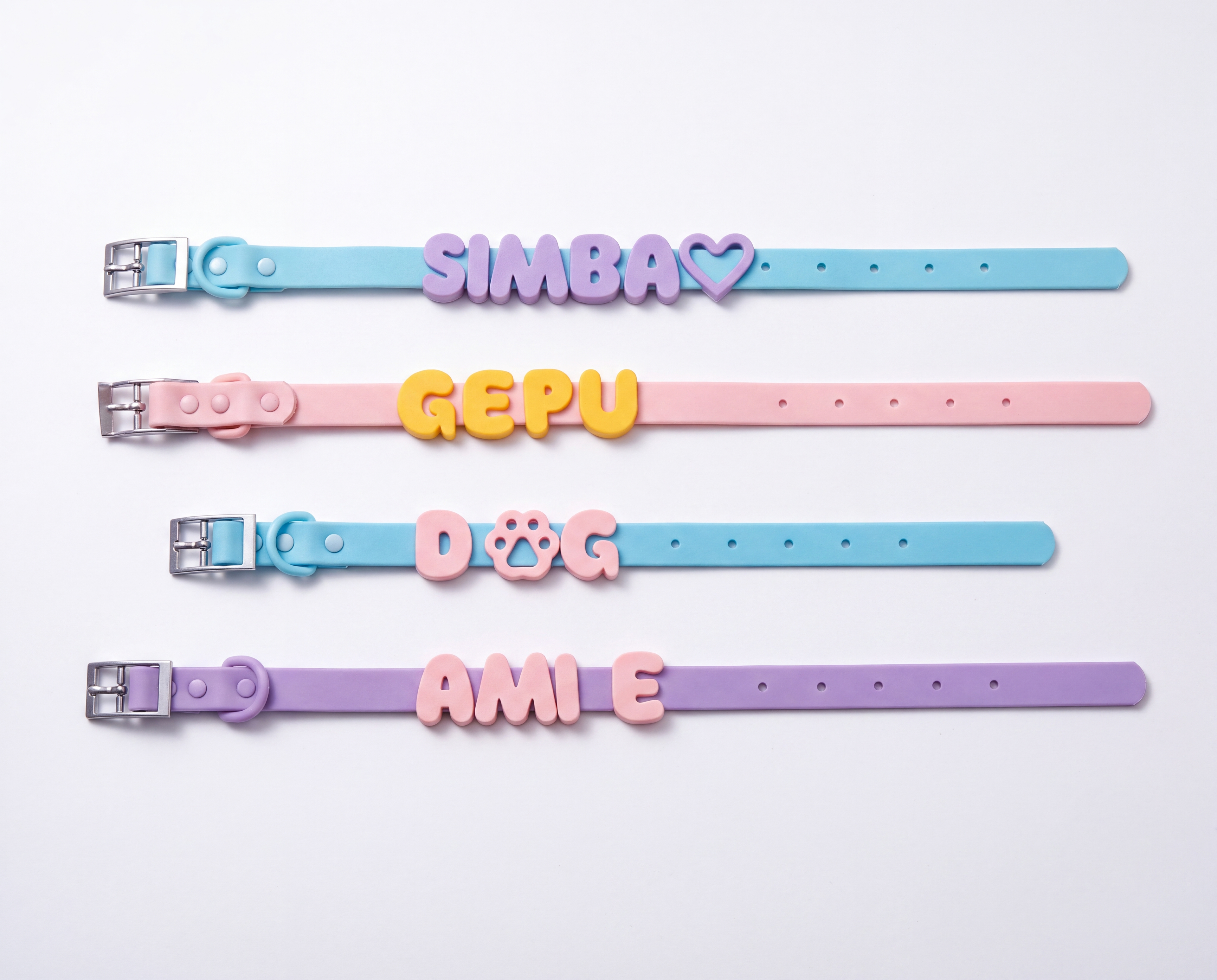 Personalized Dog Collar — Custom Name Letters