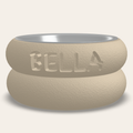 Ring bowl stand Cream, name engraved
